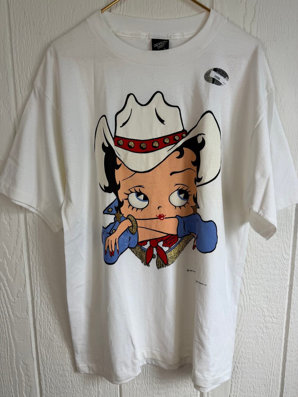 NEW Vintage 1996 Deadstock Betty Boop Cowgirl Casino Single Stitch Tee USA